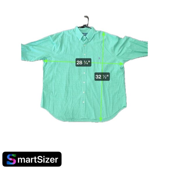 Ralph Lauren Mens Classic Fit Green Gingham Button Down Shirt 2XB - Picture 9 of 9